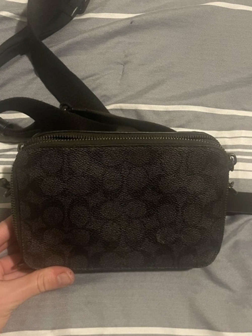 Coach Signature Crossbody Bag in Charcoal - Picture 9 of 9